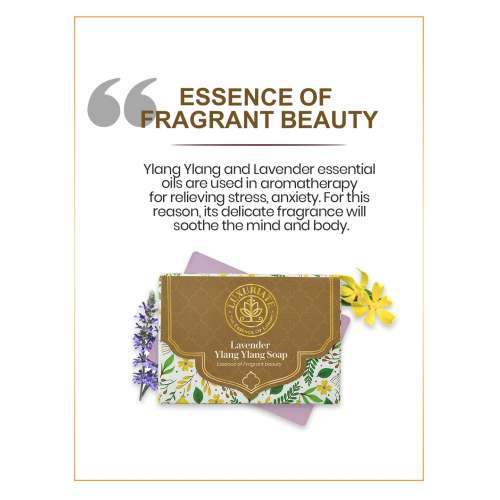 Luxuriate: Lavender Ylang Ylang Essense of Fragrant Beauty Soap Bar for Men and Women- 125 ml