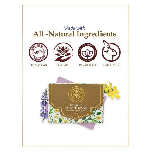 Luxuriate: Lavender Ylang Ylang Essense of Fragrant Beauty Soap Bar for Men and Women- 125 ml