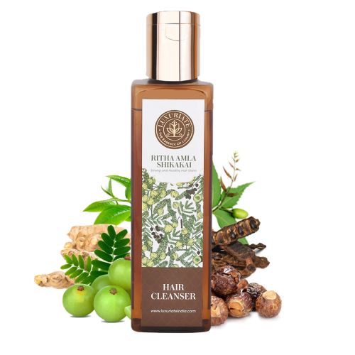 Luxuriate: Reetha amla shikakai Hair Cleanser Shampoo for Men and Women - 200 ml Luxuriate: Reetha amla shikakai Hair Cleanser Shampoo for Men and Women - 200 ml