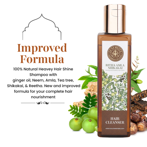 Luxuriate: Reetha amla shikakai Hair Cleanser Shampoo for Men and Women - 200 ml Luxuriate: Reetha amla shikakai Hair Cleanser Shampoo for Men and Women - 200 ml