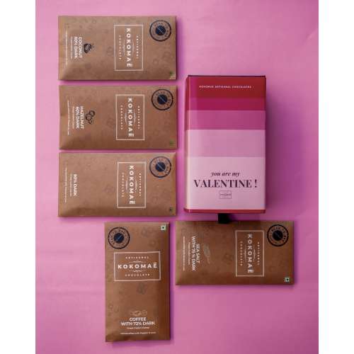 Kokomae: Special Valentine's Day Hamper with 5 Premium Iddukki Bean to Bar Bars