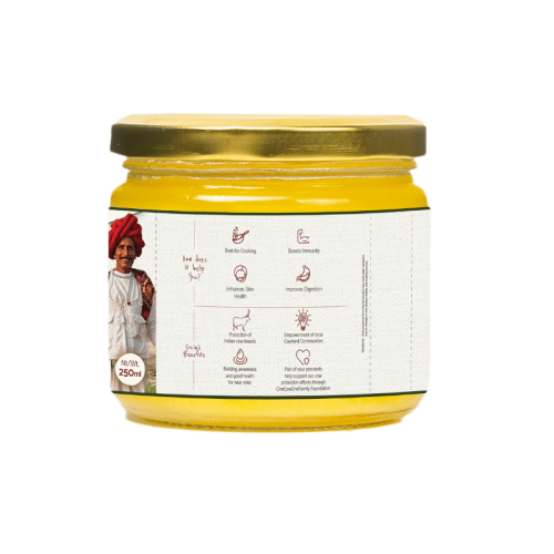 KUDEJ: Desi Kankrej Cow A2 Ghee - 250ml