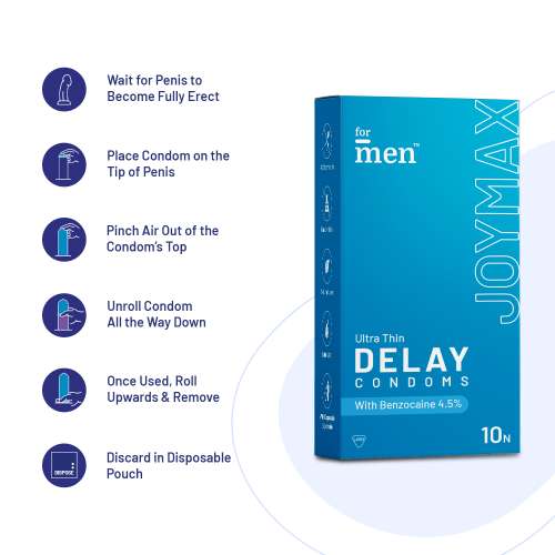 ForMen: JoyMax Ultra Thin Delay Condoms - 10Sachets