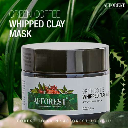 AFFOREST: Green Coffee Whipped Clay Mask  - 50gm