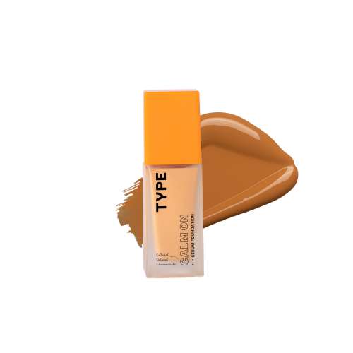 Type Beauty: Calm On Serum Foundation For Sensetive Skin & Redness - Caramel - 3Oml