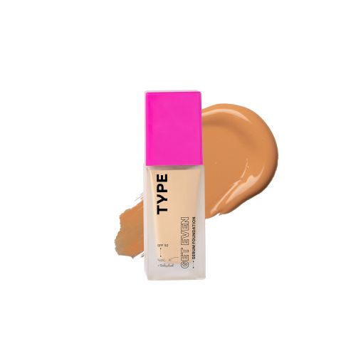 Type Beauty: Get Even, Serum Foundation, For Dark Spots & Dullness Spf 50, Pa++++ - Latte - 30Ml