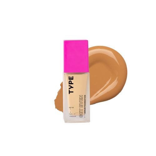 Type Beauty: Get Even, Serum Foundation, For Dark Spots & Dullness Spf 50, Pa++++ - Walnut - 30Ml