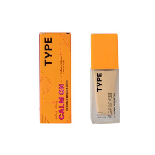 Type Beauty: Calm On Serum Foundation For Sensetive Skin & Redness - Biscotti - 3Oml