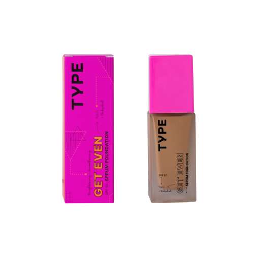 Type Beauty: Get Even, Serum Foundation, For Dark Spots & Dullness Spf 50, Pa++++ - Java - 30Ml (30, Single)
