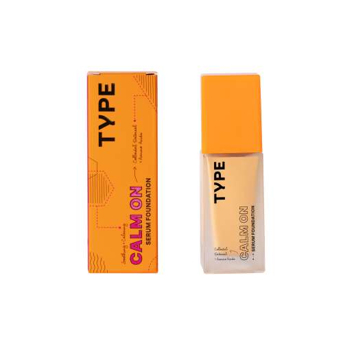 Type Beauty: Calm On Serum Foundation For Sensetive Skin & Redness - Maple - 3Oml