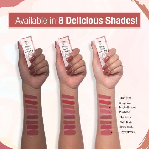 TNW - The Natural Wash: Matte Velvet Longstay Liquid Lipstick - 02 - Spicy Coral - 5ml