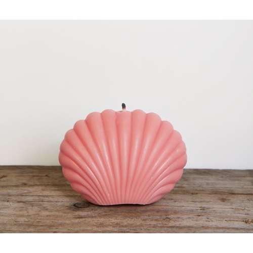The Umbrella Store: Pink sea shell candle - 150gm