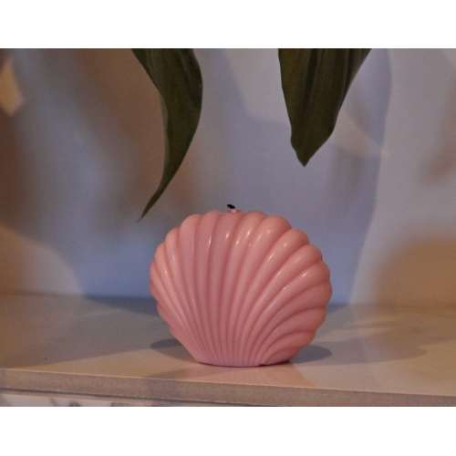 The Umbrella Store: Pink sea shell candle - 150gm