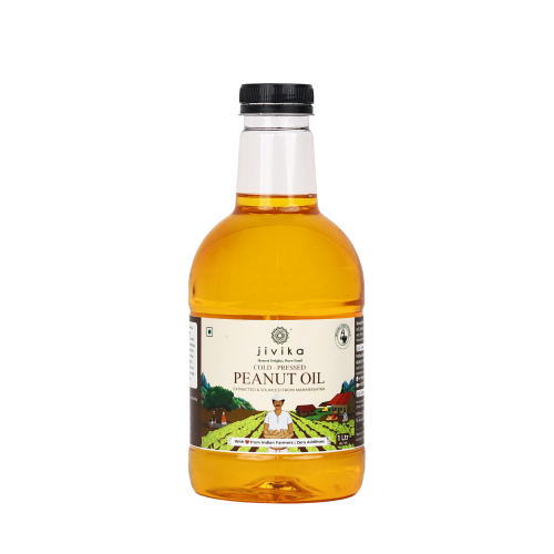 Jivika Pure: Peanut Oil Cold Pressed - Cold Pressed Oils 1Ltr  each Pack of 2