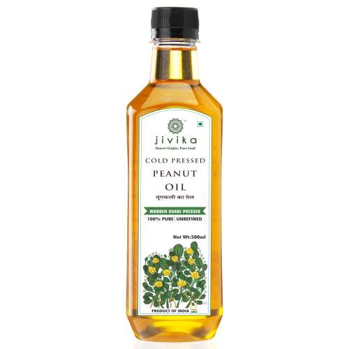 Jivika Pure: Peanut Oil Cold Pressed 500ml each Pack of 3