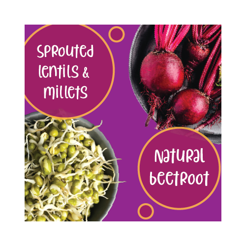 Gladful: Beetroot Protein Sprouted lentils & millets Instant Chilla  Dosa Mix - 200 gm (Pack of 2)