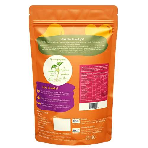 Gladful: Beetroot Protein Sprouted lentils & millets Instant Chilla  Dosa Mix - 200 gm (Pack of 2)