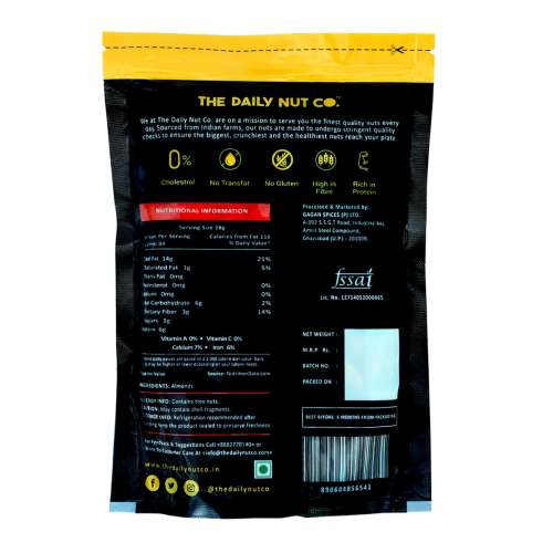 The Daily Nut Co.: Premium California Almonds - Pack of 2 - 200gm each