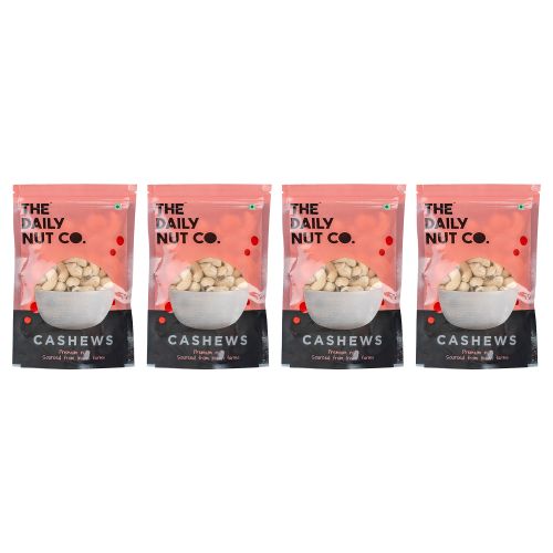 The Daily Nut Co.: Premium Cashews - Pack of 4 - 200gm each