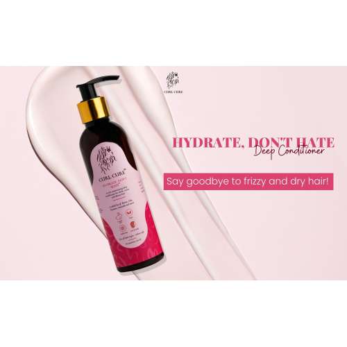 Curl Cure: Hydrate Don't Hate Intensive Hydration Conditioner/ Hair Mask with Avocado and Aloe Vera - 200ml