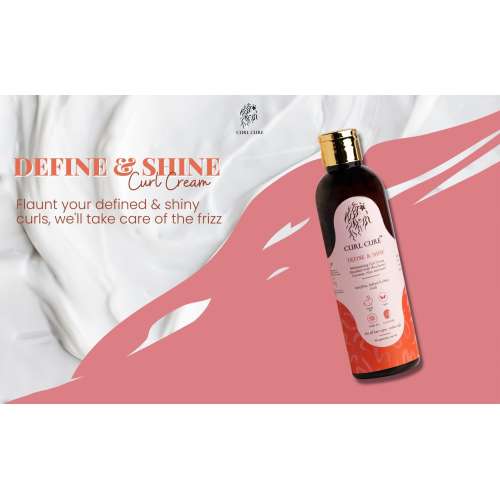 Curl Cure: Define and Shine Curl Cream with Shea Butter & Aloe Vera - 200ml
