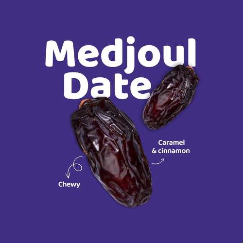 Flyberry Gourmet: Mini Medjoul/Medjool Dates (Khajoor/Khajur), 200g | 100% Natural | Rich in Calcium, Iron and Potassium | Instant Energy