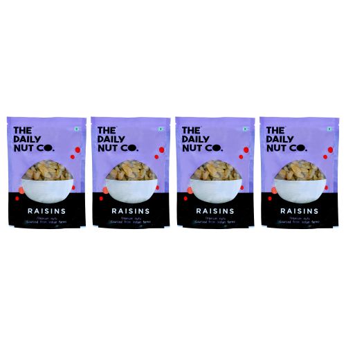 The Daily Nut Co.: Premium Seedless Raisins - Pack of 4 - 200gm each