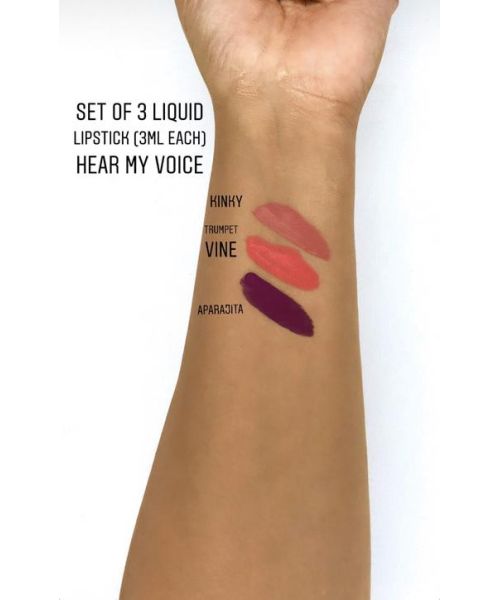 Tinge: Hear My Voice Matte Lipstick (Set of 3)