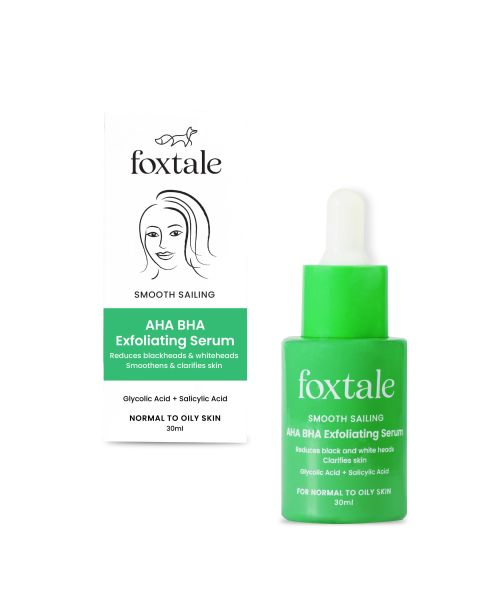 Foxtale: AHA BHA Exfoliating Serum Glycolic Acid + Salicylic Acid Niacinamide   30ml