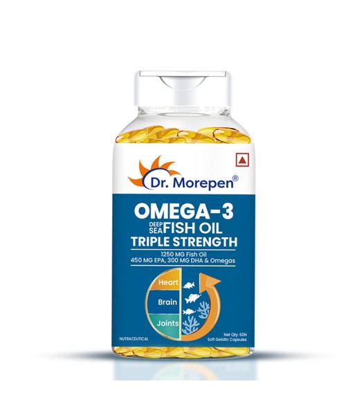 Dr. Morepen: Omega 3 Deep Sea Fish Oil Triple Strength - 60 Softgels