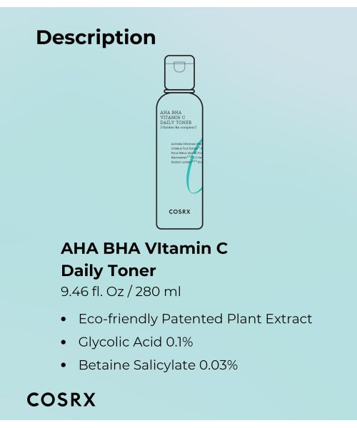 COSRX: Refresh AHA BHA Vitamin C Daily Face Toner | 150ml