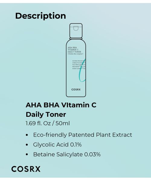 COSRX: Refresh AHA BHA Vitamin C Daily Face Toner | 150ml