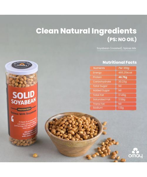 Omay Foods: Solid Soyabean - Pack of 2 - 160gm Each