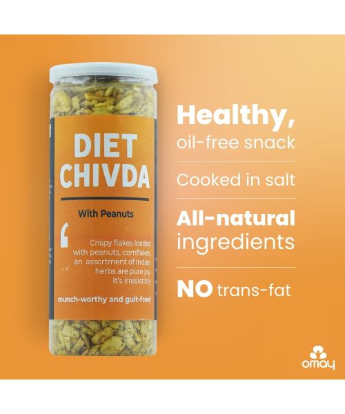 Omay Foods: Diet Chivda With Peanuts - Pack of 2 - 100gm Each