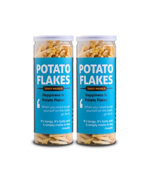 Omay Foods: Potato Flakes - Tangy Masala jar - Pack of 2 - 50gm Each
