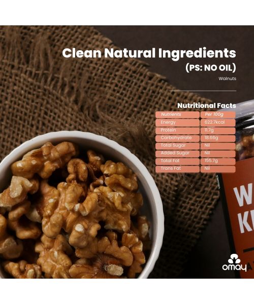 Omay Foods: Walnut Kernels- 100gm