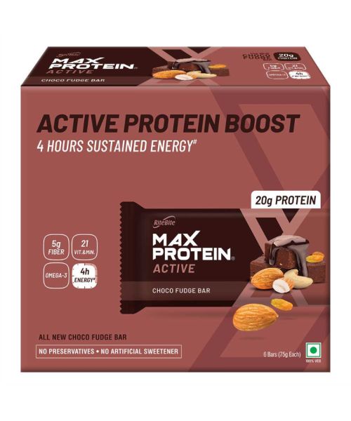 RiteBite Max Protein: Active Choco Fudge [Pack of 6] - 450gm