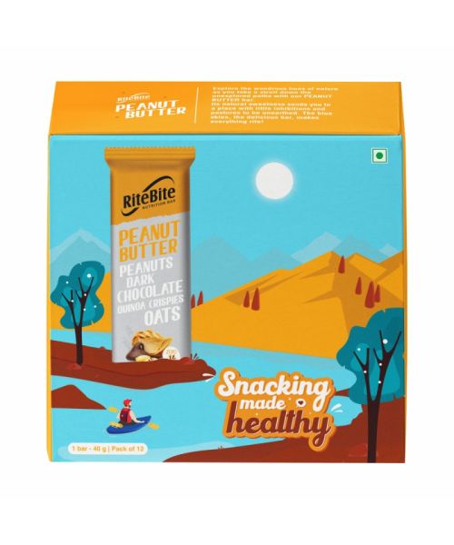 RiteBite Max Protein: Peanut Butter Bar [Pack of 12] - 480gm