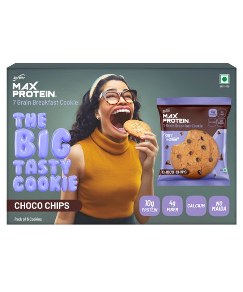 RiteBite Max Protein: Cookies Choco Chips [Pack of 6 ] - 330gm