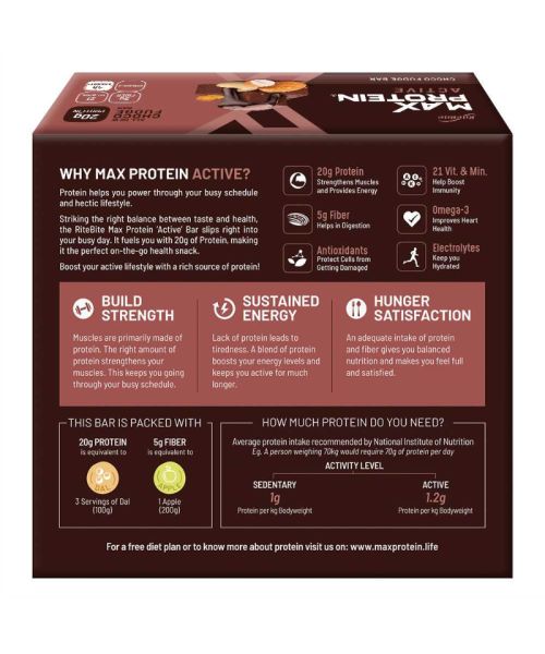 RiteBite Max Protein: Active Choco Fudge [Pack of 6] - 450gm