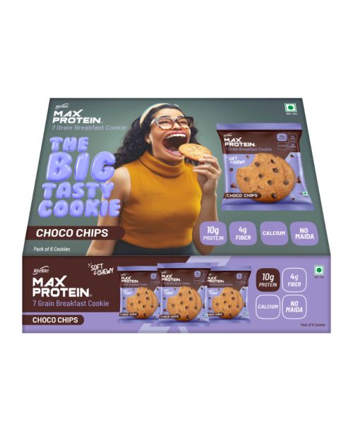 RiteBite Max Protein: Cookies Choco Chips [Pack of 6 ] - 330gm