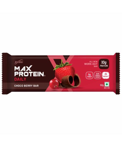 RiteBite Max Protein: Daily Choco Berry [Pack of 24] - 1200gm