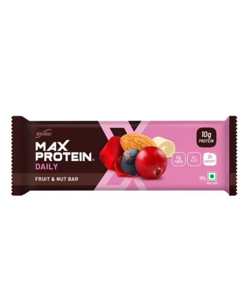 RiteBite Max Protein: Daily Fruit & Nut [Pack of 6] - 300gm