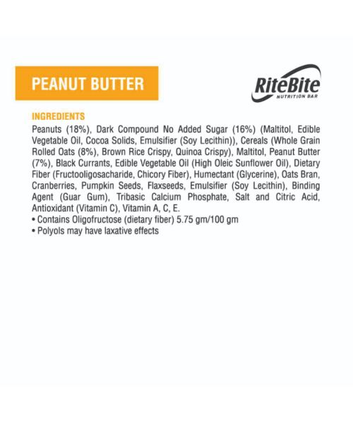 RiteBite Max Protein: Peanut Butter Bar [Pack of 12] - 480gm