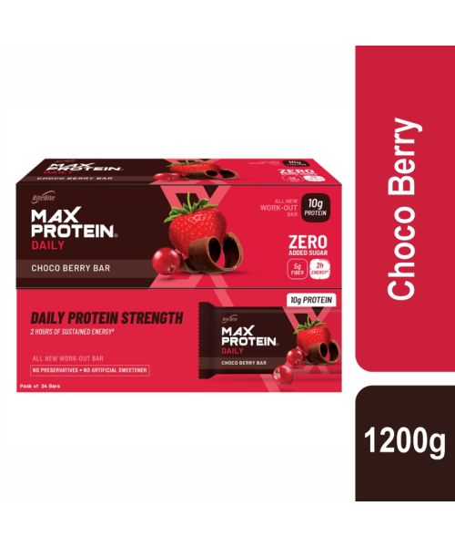 RiteBite Max Protein: Daily Choco Berry [Pack of 24] - 1200gm
