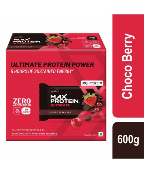 RiteBite Max Protein: Ultimate Choco Berry [Pack of 6] - 600gm