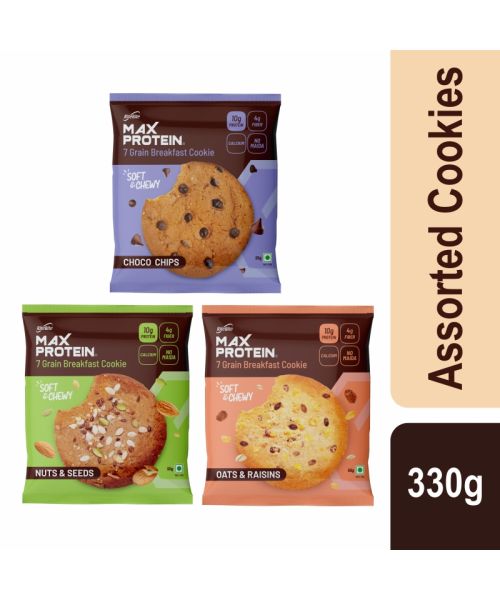 RiteBite Max Protein: Cookies Assorted [Pack of 6 ] - 330gm
