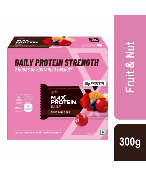 RiteBite Max Protein: Daily Fruit & Nut [Pack of 6] - 300gm