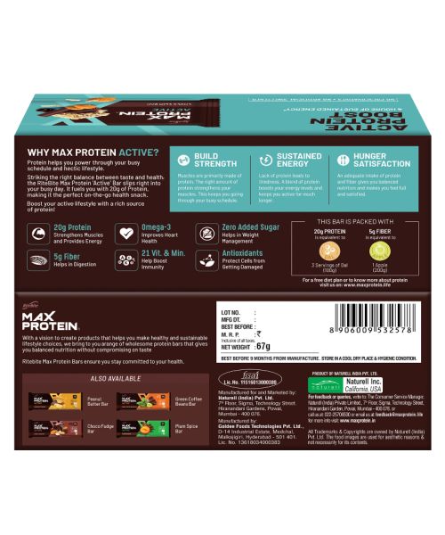 RiteBite Max Protein: Active Choco Slim [Pack of 12] - 804gm