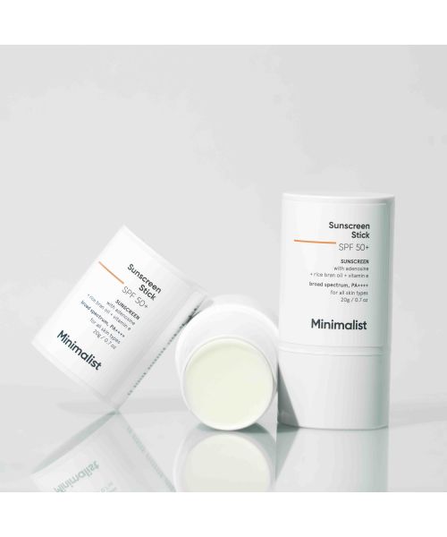 Minimalist: SPF 50 Sunscreen Stick with Broad spectrum SPF 50 PA++++ - 20gm